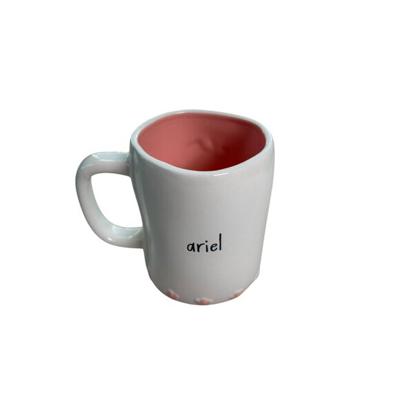 Little Mermaid Ariel Mug Rae Dunn Pink White Disney White Pink Coffee Mug - Picture 3 of 6